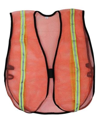 CHALECO DE SEGURIDAD ANARANJADO CON CINTA REFLECTIVA