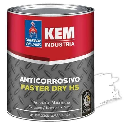 ANTICORROSIVO ALQUIDICO PARA METAL BLANCO KEM FASTER DRY HS