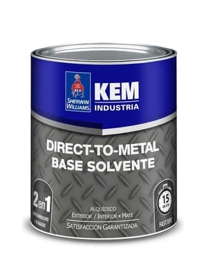 ANTICORROSIVO BASE SOLVENTE PARA METAL GRIS RAL 7046 MATE DIRECTO METAL KEM DTM