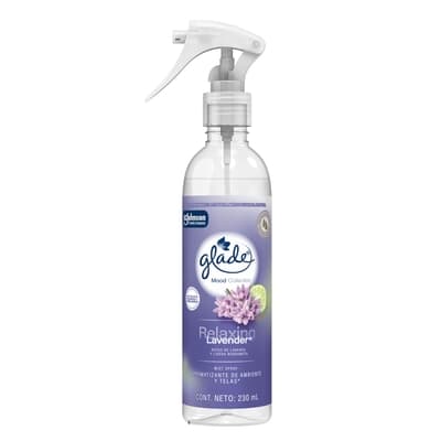 DESODORANTE PARA AMBIENTE Y TELAS EN SPRAY 230 mL LAVANDA GLADE