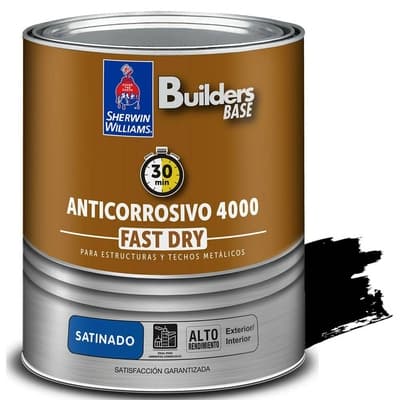 ANTICORROSIVO ALQUIDICO PARA METAL PARA USO EXTERIOR / INTERIOR NEGRO SATINADO COLONIAL 4000