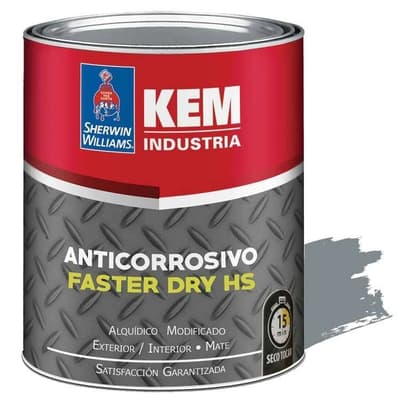 ANTICORROSIVO ALQUIDO PARA METAL GRIS KEM FASTER DRY HS