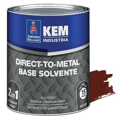 ANTICORROSIVO BASE SOLVENTE PARA METAL ROJO OXIDO MATE DIRECTO METAL KEM DTM