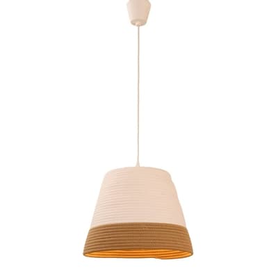 LAMPARA PENDANT 1 LUZ E27 CAMPANA CAFE-BEIGE