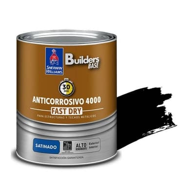 ANTICORROSIVO ALQUIDICO PARA METAL PARA USO EXTERIOR / INTERIOR NEGRO SATINADO COLONIAL 4000