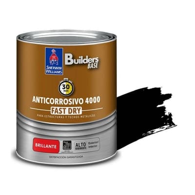 ANTICORROSIVO ALQUIDICO PARA METAL PARA USO EXTERIOR / INTERIOR NEGRO BRILLANTE COLONIAL 4000