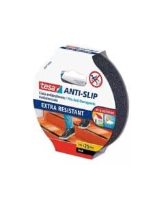 Cinta antideslizante 2.54 cm x 5 m (1") negro Tesa