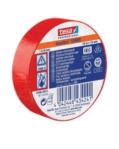 Cinta eléctrica Tesaflex 15.88 mm (5/8") 10 m rojo