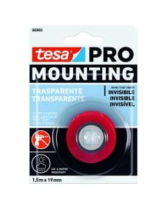 Cinta doble cara 3/4" x 1.5 m transparente