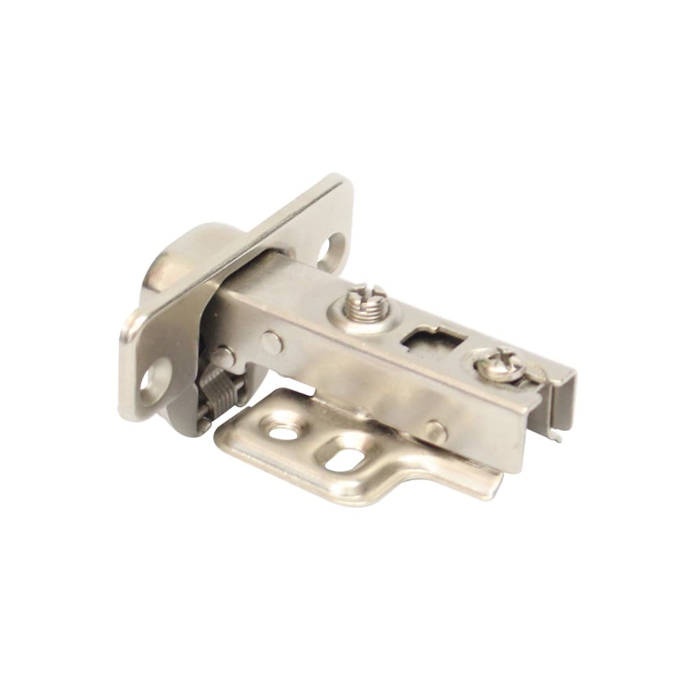 Bisagra con placa niquelada y piston recta