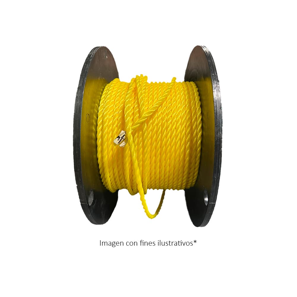 Cable sintético color amarillo de 19.05 mm (3/4 pulg)