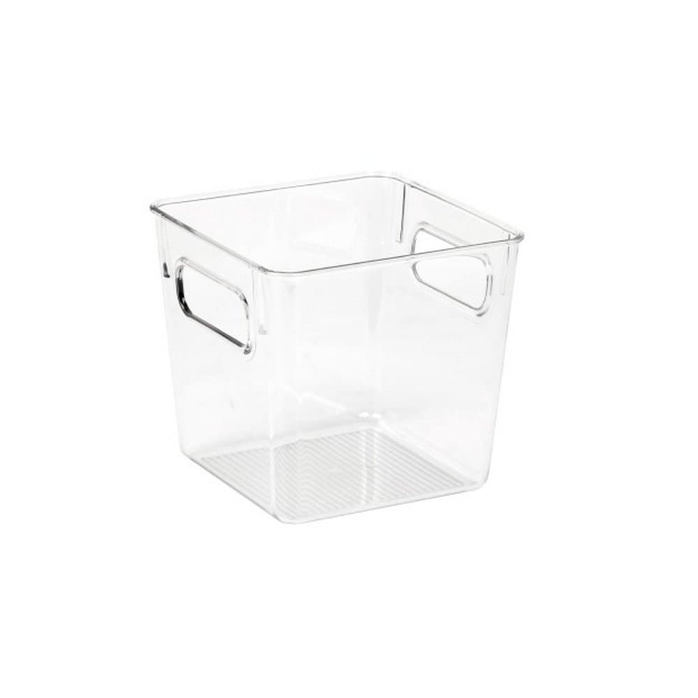 Caja organizadora acrílica 2.5 l cuadrada 15.5 x 15.5 x 14.5 cm