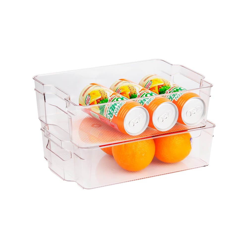 Caja organizadora acrílica para refrigerador 37.5 x 22 x 10 cm