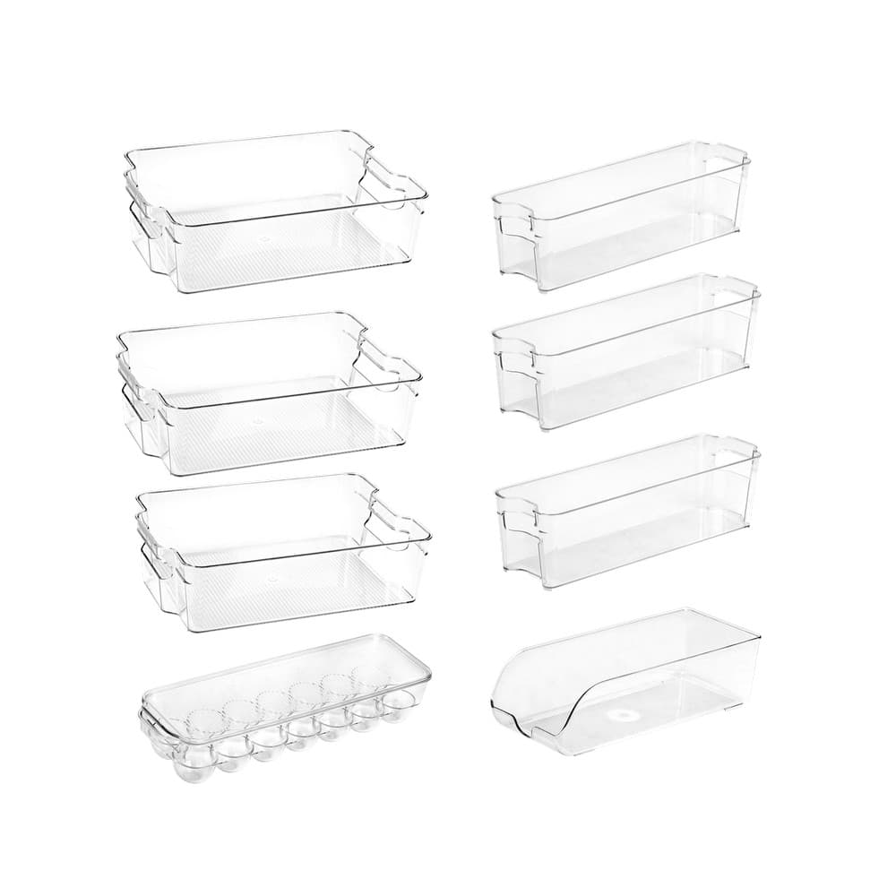 Caja organizadora acrílica para refrigerador 8 piezas
